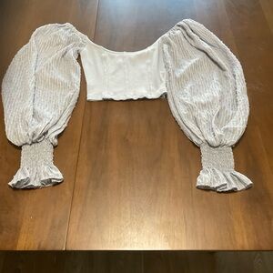 Urban Outfitters Puff Sleeve Crop Top – Size XS